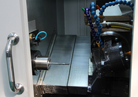 DAS Digitale Hochpräzisions-DS-25W Horizontale Schrägbett-CNC-Wirbelwind-Fräsmaschine mit Doppelspindel, 3-Achsen, 3000 U/min, Mittelschwere Ausführung