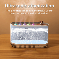 Diffuseur d'arômes volcanique ultrasonique personnalisé en usine OEM, mini humidificateur à flamme avec brume d'huiles essentielles pour la maison et le bureau