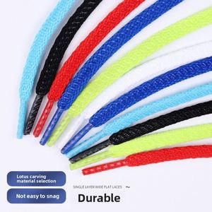 Lacets plats en polyester composite silicone YS double face de 8 mm de large, anti-chute, antidérapants, pour baskets unisexes, prêts à l'emploi (RTS) - Product Image 3