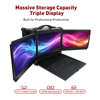 Estación de Trabajo Móvil AMD Threadripper 7980X de 17.3 Pulgadas con Pantalla Triple, 256 GB de RAM, Computadora Portátil Profesional para IA, OEM ODM