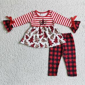 RTS pas de quantité minimale de commande petite fille Boutique brun léopard cerf broderie automne tenues enfants en gros enfant en bas âge fille enfant vêtements - Product Image 2