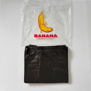 Sac gilet en plastique noir durable pour supermarchés, sacs d'emballage et sacs à main, vente en gros à prix abordable - Product Image 1