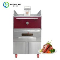 Gril à charbon de bois industriel en acier inoxydable pour comptoir, barbecue commercial pour steaks, équipement de cuisine à chauffage rapide