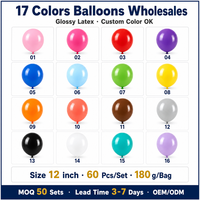 Ensemble de ballons en latex rose brillant, 60 pièces, pour anniversaire, mariage, baby shower, fête des mères, décoration et jouets
