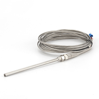 Sonde de température PT100 à filetage M8 avec câble, type K E J, 50mm 150mm 100mm 200mm
