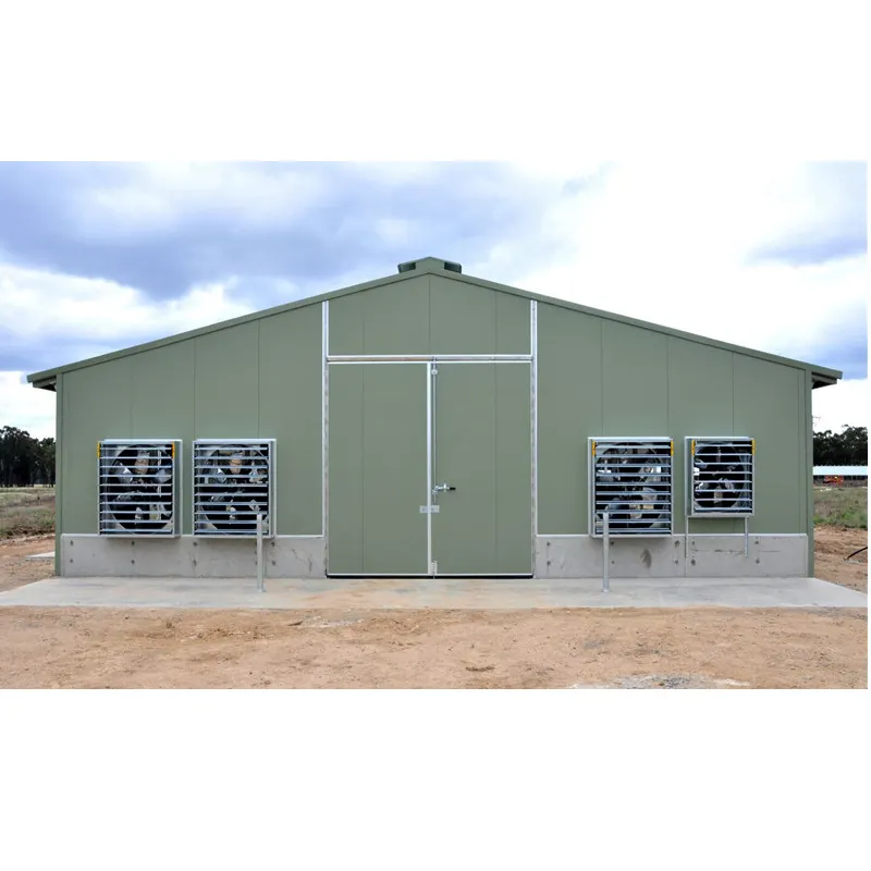 New design steel structure commercial chicken house shade for closed chicken house system Bozwana