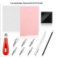 Kit de gravure en relief sur métal et PVC, ensemble d'outils d'art professionnels, comprenant un scalpel et un rouleau, fournitures de sculpture incluses, modèle