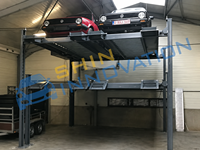 Plateforme élévatrice de stationnement triple empilable double largeur, 2000 kg par plateforme, entraînement hydraulique, hauteur de levage 3600 mm, pour 6 voitures, directement de l'usine