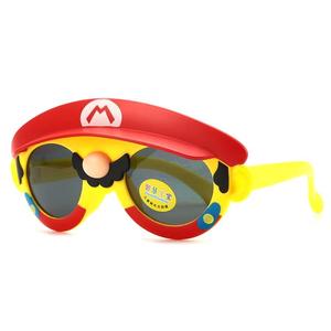 แว่นตากันแดดโพลาไรซ์แว่นตาซิลิโคนเด็กป้องกันรังสียูวีการ์ตูนการประมวลผลที่กําหนดเอง <span class=keywords><strong>Super</strong></span> <span class=keywords><strong>Mario</strong></span> เด็ก <span class=keywords><strong>PC</strong></span> ผู้หญิง TAC สีเหลือง - Product Image 3