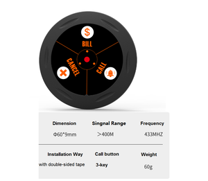 Sistema di chiamata senza fili cucina <span class=keywords><strong>Paging</strong></span> cameriere sistema di chiamata ristorante cameriere pacchetto di 1 pz Display e 5 pulsante di chiamata - Product Image 5
