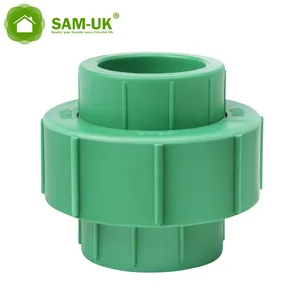 Resistente PPR flessibile Union pvc tubo di accoppiamento per tubi in plastica di colore verde tubo union tubi e raccordi ppr accoppiamento