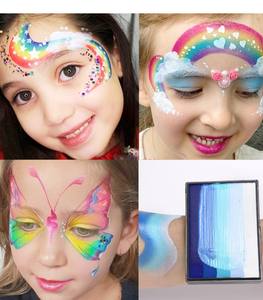 <span class=keywords><strong>Pintura</strong></span> Facial y Corporal de Arcoíris, Pigmento de Maquillaje a Base de Agua de 5 Colores para Niños, para <span class=keywords><strong>Halloween</strong></span> y Cosplay, 50g Peso Neto - Product Image 4