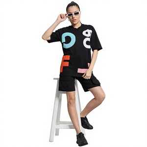 Conjunto de Shorts Estampados para Mujer, Camiseta de Manga Corta, 2 Piezas, Ropa Casual, para Logotipo Personalizado, OEM, ODM, Venta al Por Mayor - Product Image 5