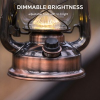 Lampu Camping LED Vintage Isi Ulang USB Multi-Fungsi 3 Mode Warna Dapat Diredupkan