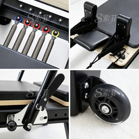 Bodybuilding Langlebige Hochwertige Yoga Vollausziehbare Liege Schwarzes Aluminium Pilates Reformer Gerät Box Jump Board Tragbar