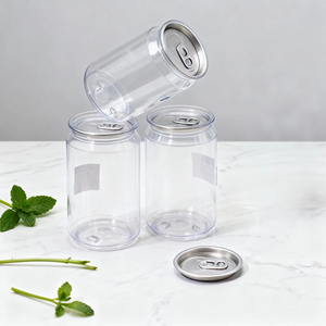 Latas de Refresco Mini de 200 ml a Precio Económico, Frascos de Plástico PET Transparentes de Grado Alimenticio con Tapas para Dulces, Jugos y Bebidas - Product Image 3