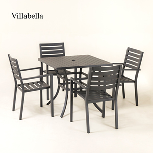 Muebles de Hotel, Mesas y Sillas para Restaurantes al Aire Libre, Muebles Comerciales para Patio, Juego de Mesa de Jardín de Aluminio - Product Image 4