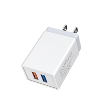 Pabrik grosir USB-A dua port 10W pengisi daya dinding cepat 2-port pengisian daya cepat steker US/EU/AU/IN/KR untukponsel cerdas