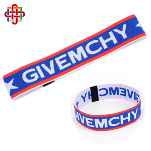 Mới tùy chỉnh Nylon <span class=keywords><strong>Jacquard</strong></span> in ấn ban nhạc đàn hồi phổ biến đàn hồi Headband Dây thắt lưng thể thao đồ lót ban nhạc đàn hồi - Product Image 1