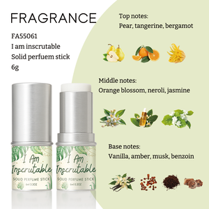 Perfume Sólido en Barra al por Mayor, Personalizado, <span class=keywords><strong>de</strong></span> Larga Duración, con Fragancia Floral Cítrica, <span class=keywords><strong>de</strong></span> Campanilla Azul, Cereza y Almizcle Blanco - Product Image 4