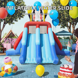 Tobogán Acuático Inflable con Casa de Brinco, Tela Oxford 420D 840D, Fácil de Instalar, para Alquiler en Fiestas Interiores y Exteriores - Product Image 2