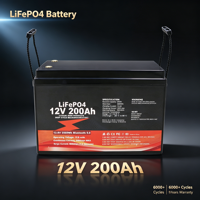 بطارية ليثيوم فوسفات الحديد (LiFePO4) 12 فولت 200 أمبير/ساعة 280 أمبير/ساعة 300 أمبير/ساعة 400 أمبير/ساعة مع نظام إدارة البطارية الذكي (BMS) بتقنية البلوتوث لتخزين الطاقة الشمسية/بطاريات المركبات الترفيهية