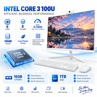 PC Tout-en-un Professionnel 23,8'' FHD IPS Intel Core i3-100U AI 32 Go 1 To SSD Caméra Amovible SKD CKD Monobloc pour Bureau