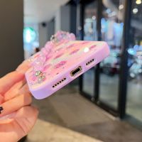 Étui à paillettes pour Samsung Galaxy A05/A05S/A15 ours mode filles Bracelet antichoc luxe souple TPU dur PC coque de téléphone