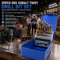 Forets hélicoïdaux droits HSS M2 M35 Cobalt entièrement affûtés, de haute qualité, directement d'usine, pour perçage rapide de l'acier inoxydable et des métaux, OEM
