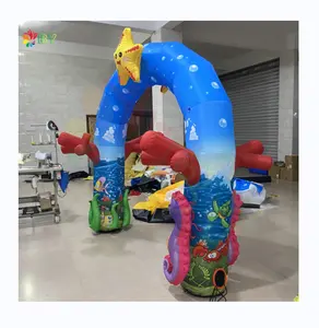BOYAN 사랑스러운 동물 다채로운 맞춤형 아치 풍선 광고 입구 하이 퀄리티 PVC 옥스포드 소재
