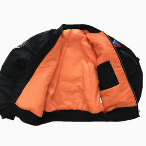 Abrigos acolchados de bombardero para hombre, chaqueta de invierno bordada excelente Verde Negro y <span class=keywords><strong>militar</strong></span> - Product Image 2