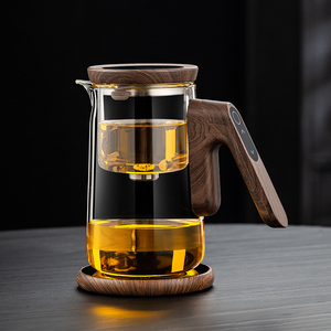 2025 thiết kế hiện đại nhà văn phòng Bộ trà thanh lịch Kính lót ấm trà với tách trà tách lọc cà phê & Bộ trà - Product Image 3