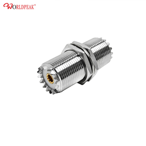 Adaptateur UHF Femelle vers UHF Femelle pour montage sur panneau, connecteur coaxial RF SO239 vers SO239 avec écrou, <span class=keywords><strong>prix</strong></span> direct usine - Product Image 1