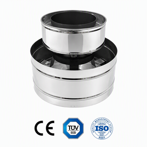 Capot de cheminée anti-refoulement en acier inoxydable à double paroi de <span class=keywords><strong>125</strong></span> mm (5 po) avec capuchon de pluie pour <span class=keywords><strong>tuyau</strong></span> de poêle à granulés de bois - Product Image 5