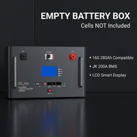 Boîtier de batteries lithium-ion empilables personnalisées 15 kWh 280 Ah 314 Ah 48 V 51,2 V LiFePO4 pour l'énergie solaire domestique