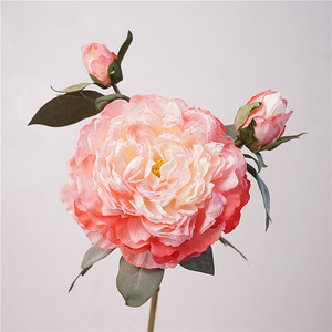 ZY647 Vintage <span class=keywords><strong>Peinture</strong></span> À L'huile Style Artificielle Grande Tête <span class=keywords><strong>Pivoine</strong></span> Fleur Poignée <span class=keywords><strong>Bouquet</strong></span> Fleur Pour Le Mariage - Product Image 5