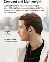 UGREEN Écouteurs filaires de 3.5mm avec microphone et contrôle en ligne Isolation du bruit Écouteurs intra-auriculaires puissants
