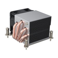 130W LGA 1150 1155 1156 1151 2U Refroidisseur de CPU de dissipateur de chaleur de serveur avec ventilateur Pwm Cpu 4 dissipateur de chaleur en cuivre pour refroidissement de serveur
