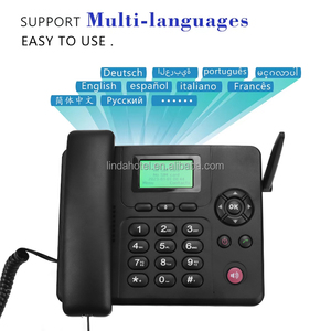Nueva tendencia 2 Tarjeta SIM teléfono inalámbrico fijo 4G/GSM juegos de teléfonos de escritorio analógicos para uso doméstico o de oficina - Product Image 3