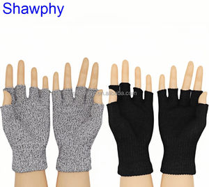 Sarung tangan serat perak konduktif, sarung tangan lima setengah jari untuk sarung tangan terapi rehabilitasi tubuh, sarung tangan elektroda elektroterapi denyut nadi pijat - Product Image 5