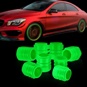 Car Tire Valve Stem Caps, Universal Noctilucent Waterproof Car Wheel Tire Caps Suitable for Air Valve Caps for Cars, Motorcycles