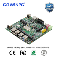 Carte mère industrielle 12x12cm N2840 J1800 J1900 DDR3, LAN unique, 8 USB, double sortie pour Full HD, compatible Win7 Linux, OEM ODM, neuve d'usine, SSD+HDD