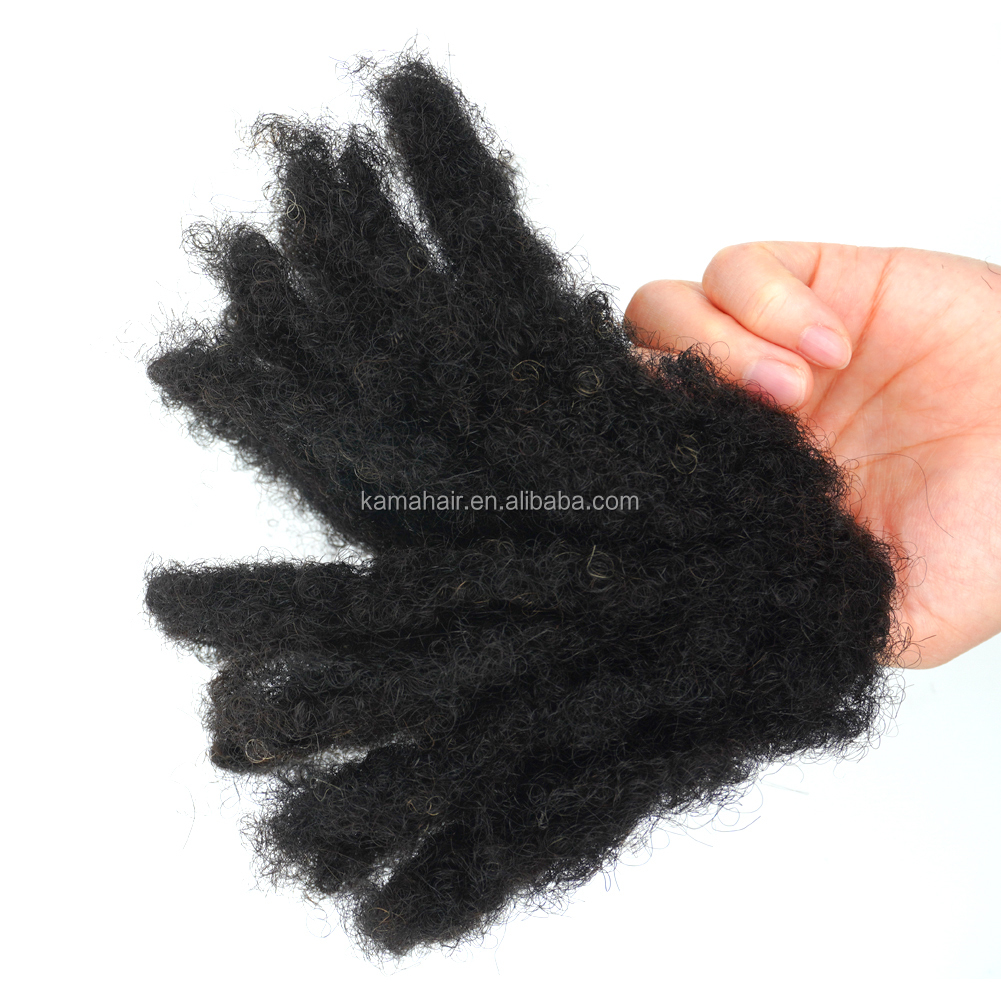 KAMA Factory Wholesale High Quality Afro Kinky Dreads Locs Repair 8-28inches Brazilian Hair 30g Natural Bulk Human Hair Remy Detail Section 6