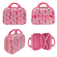 Ensemble de bagages pour enfants de qualité supérieure en 2 pièces : valise rigide de 16 pouces et trousse de maquillage assortie de 14 pouces, valise de voyage en ABS+PC (lapin rose)