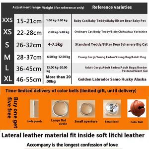 <span class=keywords><strong>Collar</strong></span> personalizable de la marca del gato para las mascotas de cuero de vaca grabado anti-Pérdida Tarjeta de Identidad pelo dorado Teddy cinta de cuero suave para el cuello - Product Image 4