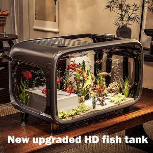 <span class=keywords><strong>Aquarium</strong></span> écologique <span class=keywords><strong>de</strong></span> table à circulation autonome pour <span class=keywords><strong>poissons</strong></span> rouges, sans remplacement d'eau, pour usage domestique - Product Image 4