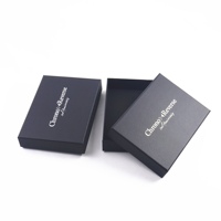 Boîte rigide en carton écologique noire avec fermeture magnétique, couvercle et base personnalisés, boîte cadeau pour crème pour le visage et sérum pour la peau