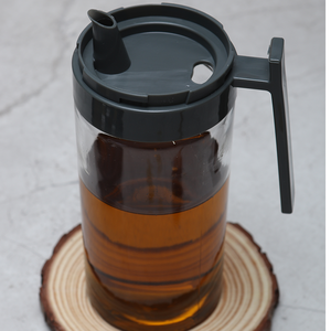 Articles de qualité DELI Distributeur d'huile en verre de grande taille 550 ml (18,6 oz) avec couvercle en PP, pratique pour la cuisine - Product Image 2