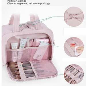 Sac de rangement pour maquillage multifonctionnel léger, étui à cosmétiques moelleux à main et pochette de rangement pour les toilettes - Product Image 5