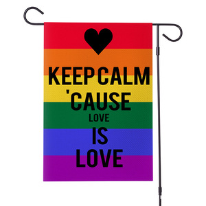 Bandera de jardín del orgullo del arco iris de poliéster de sublimación térmica para jardín al aire libre - Product Image 4